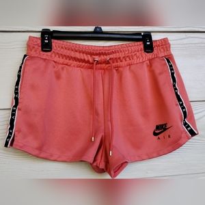 Nike Air Logo Tape Shorts In Pink Size Medium